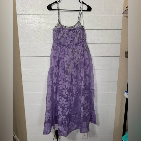 For Love & Lemons Villegas Floral Sheer Fabric Bodysuit Midi Dress Size XS NWT - Picture 4 of 11